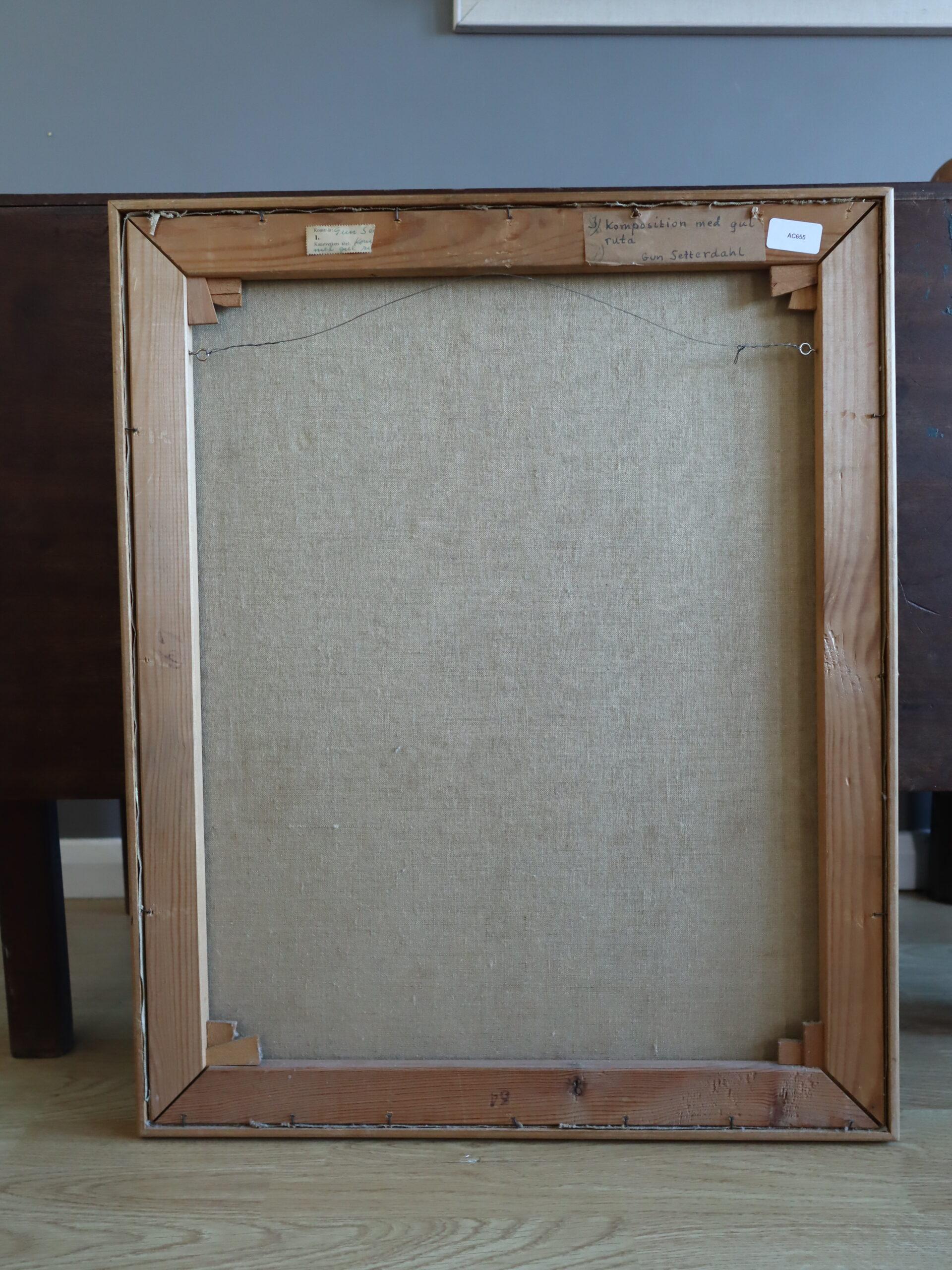 1951 Swedish Abstract Still Life Oil Painting - Patterns of a Summer Afternoon For Sale 9