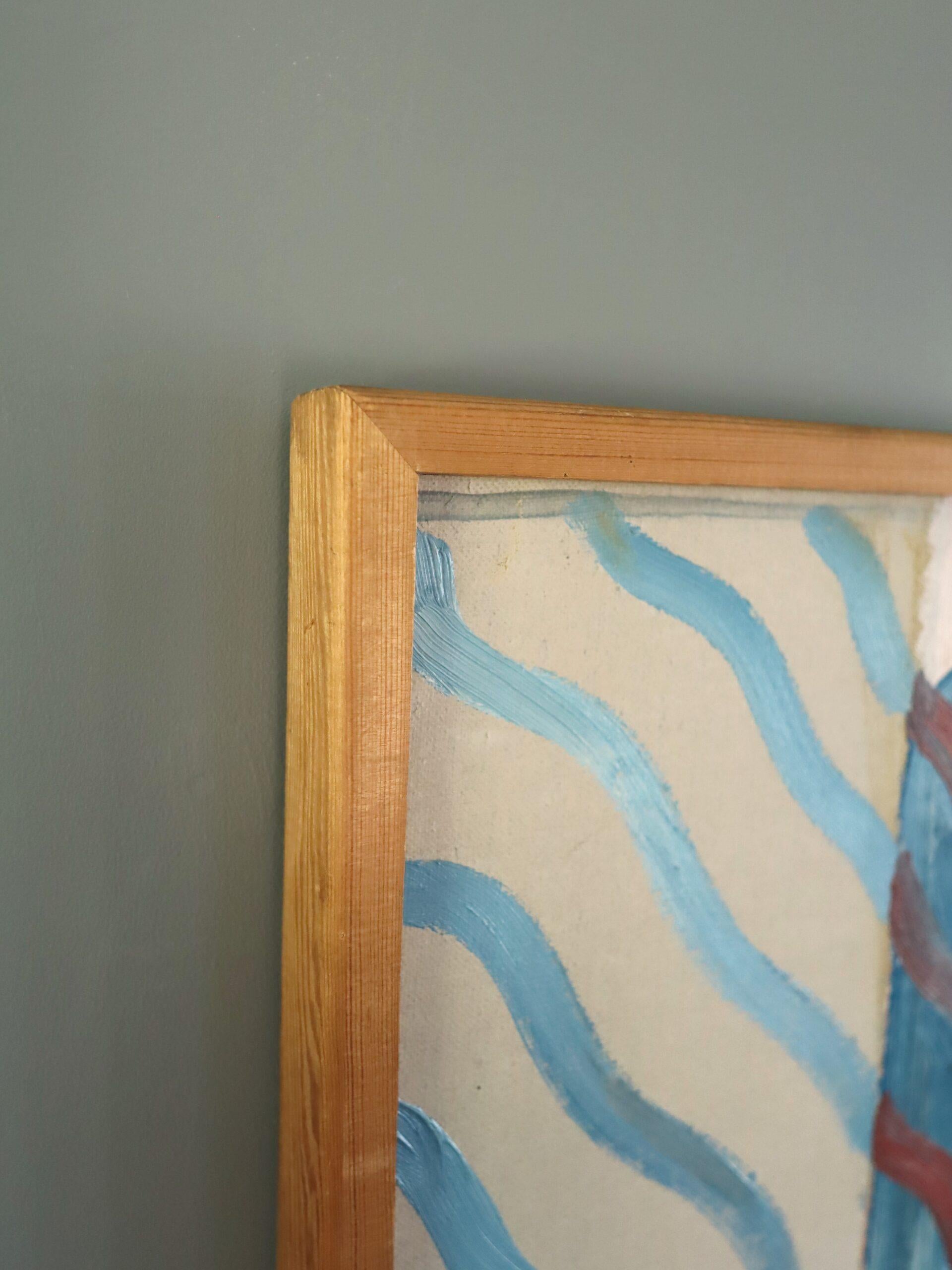 1951 Swedish Abstract Still Life Oil Painting - Patterns of a Summer Afternoon For Sale 2