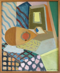 1951 Swedish Abstract Still Life Oil Painting - Patterns of a Summer Afternoon