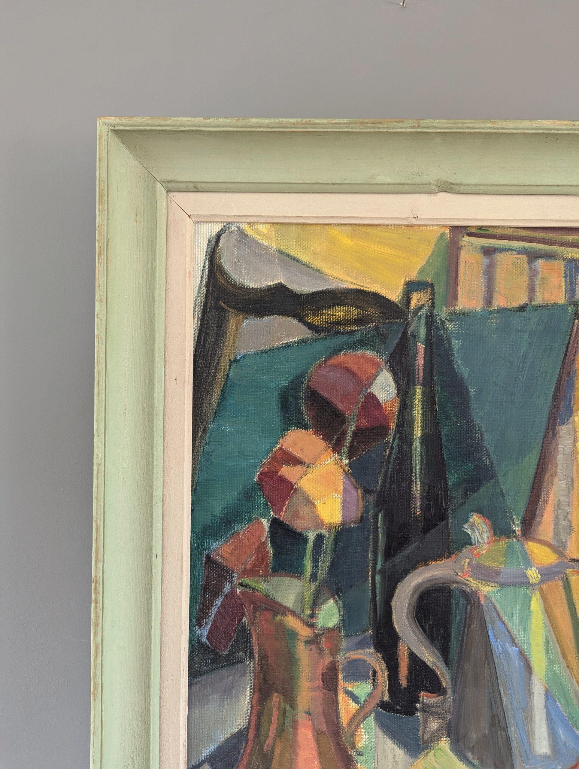 1953 Vintage Mid-Century Modern Still Life Oil Painting - Frutta e brocche 3