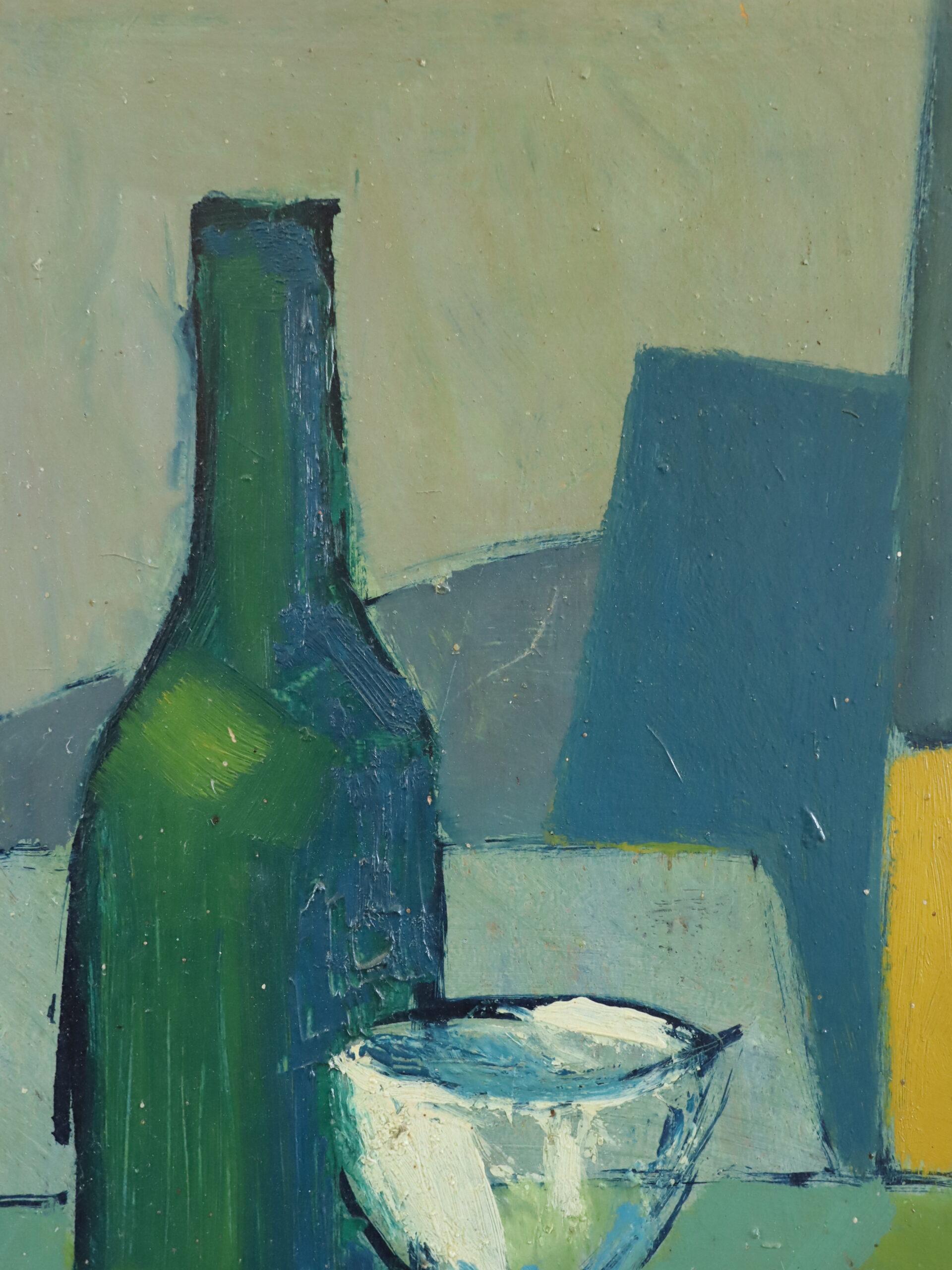 1956 Pittura a olio espressiva svedese della metà del secolo scorso - Natura morta con calice in vendita 6