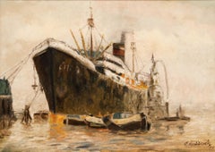 1956 Oil - Ocean Liner