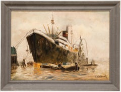 1956 Oil - Ocean Liner