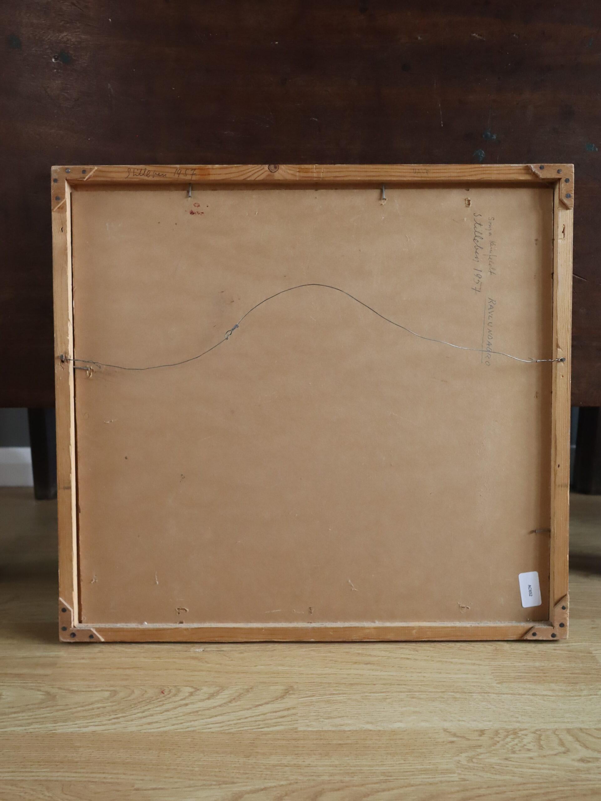 1957 Pintura al óleo sueca de bodegón expresivo de mediados del siglo XX - Jarra y limón en venta 8