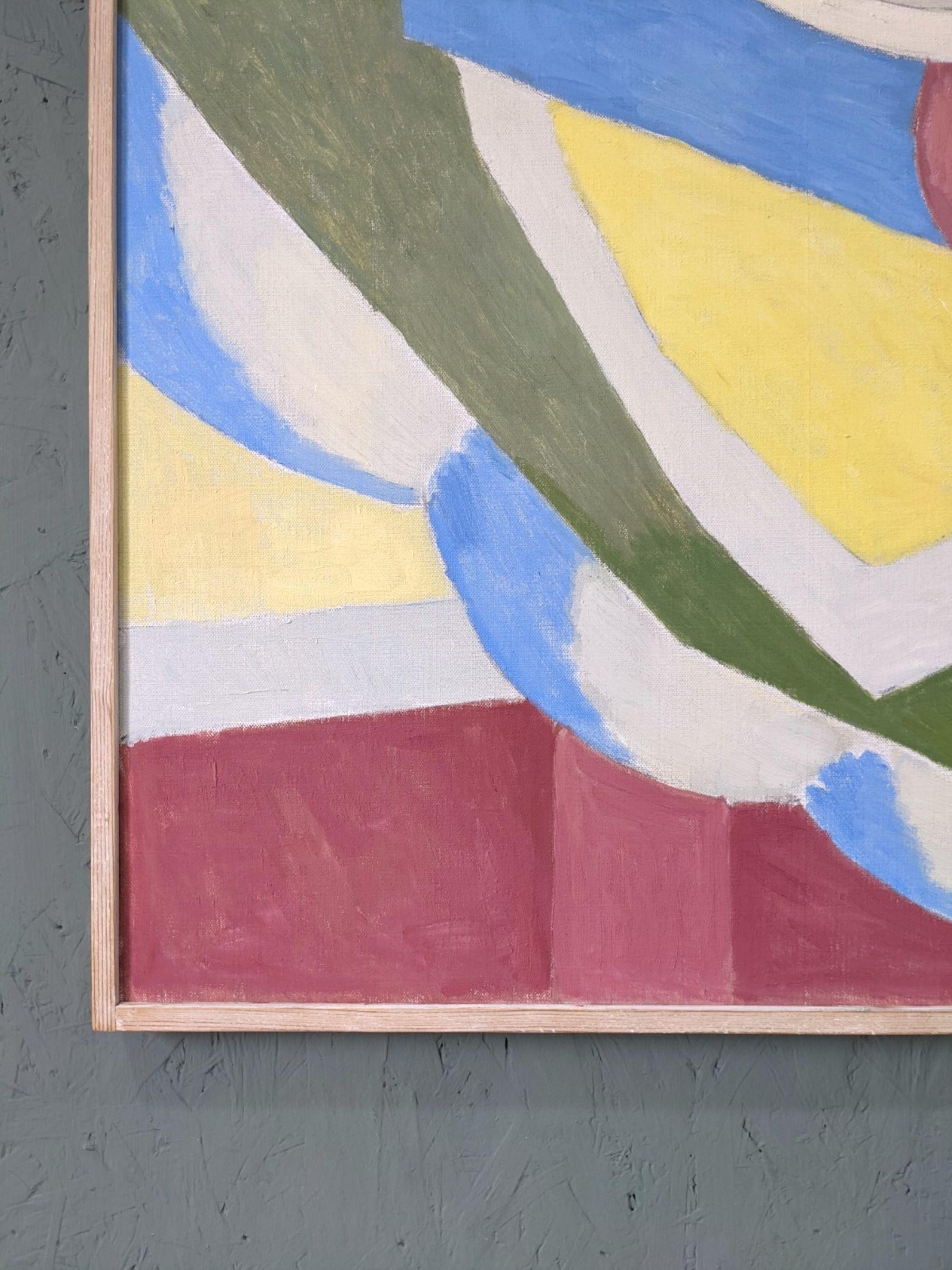 1958 Quadro ad olio svedese incorniciato Natura morta astratta di Ture Fabiansson - Piatti 2