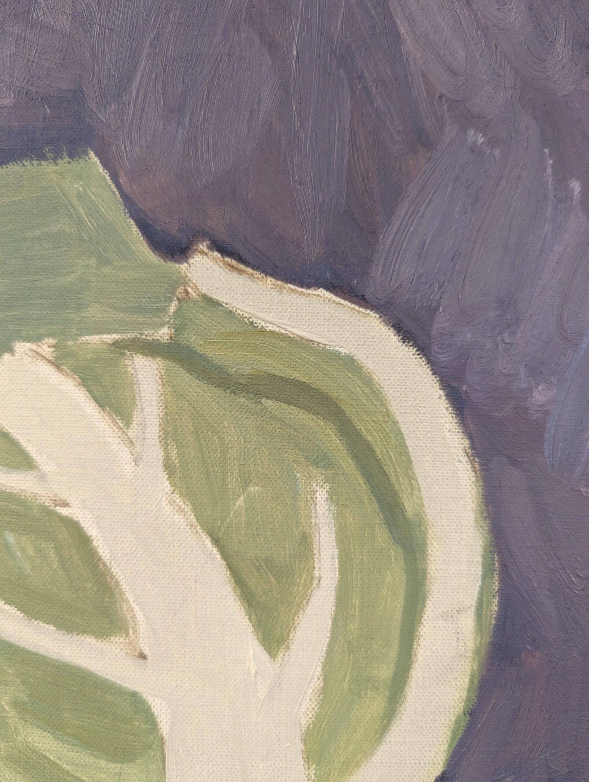 Bodegón moderno de mediados de siglo de 1959 Pintura al óleo de Ture Fabiansson -Coliflores 7