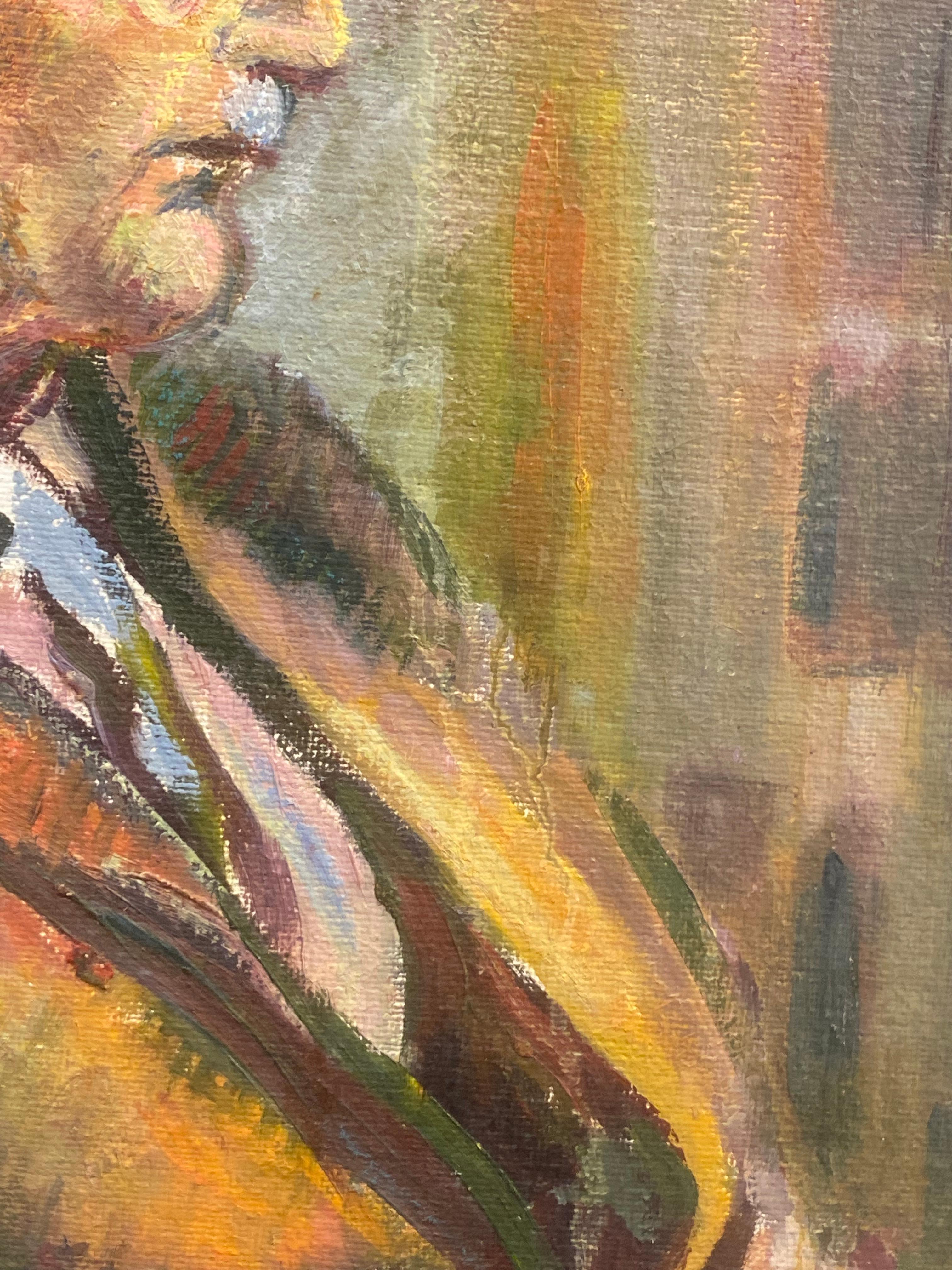 Artist: Beryl Darton (British circa 1960's)

Period: mid 20th century/ 1960's

Medium: oil painting on board, unframed

Size: 20 x 16 inches

Condition: overall very good, a very few light scuffs to the surface but nothing really detrimental to the