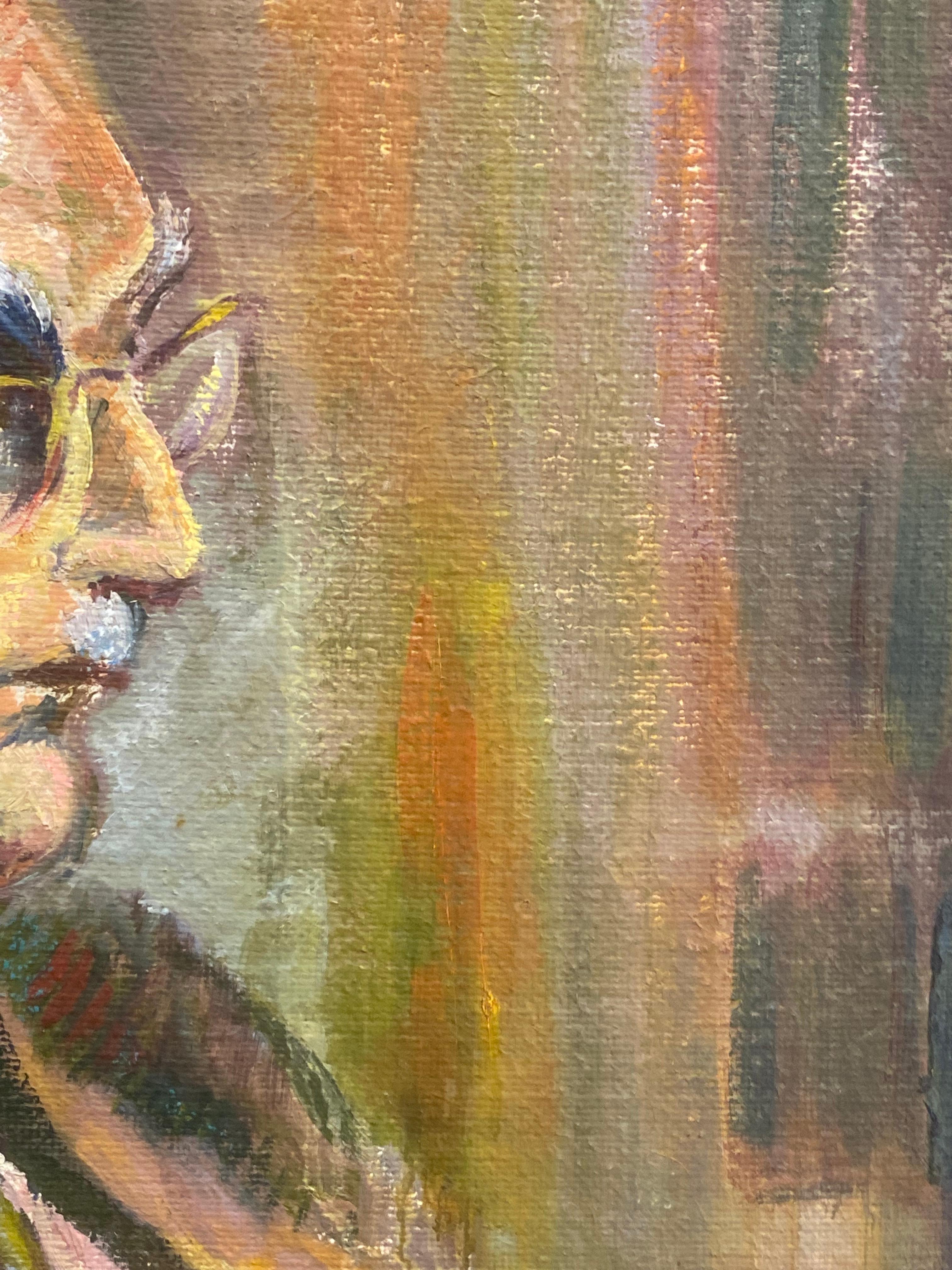 1960's British Original Oil Painting, Wise Man Portrait For Sale 4