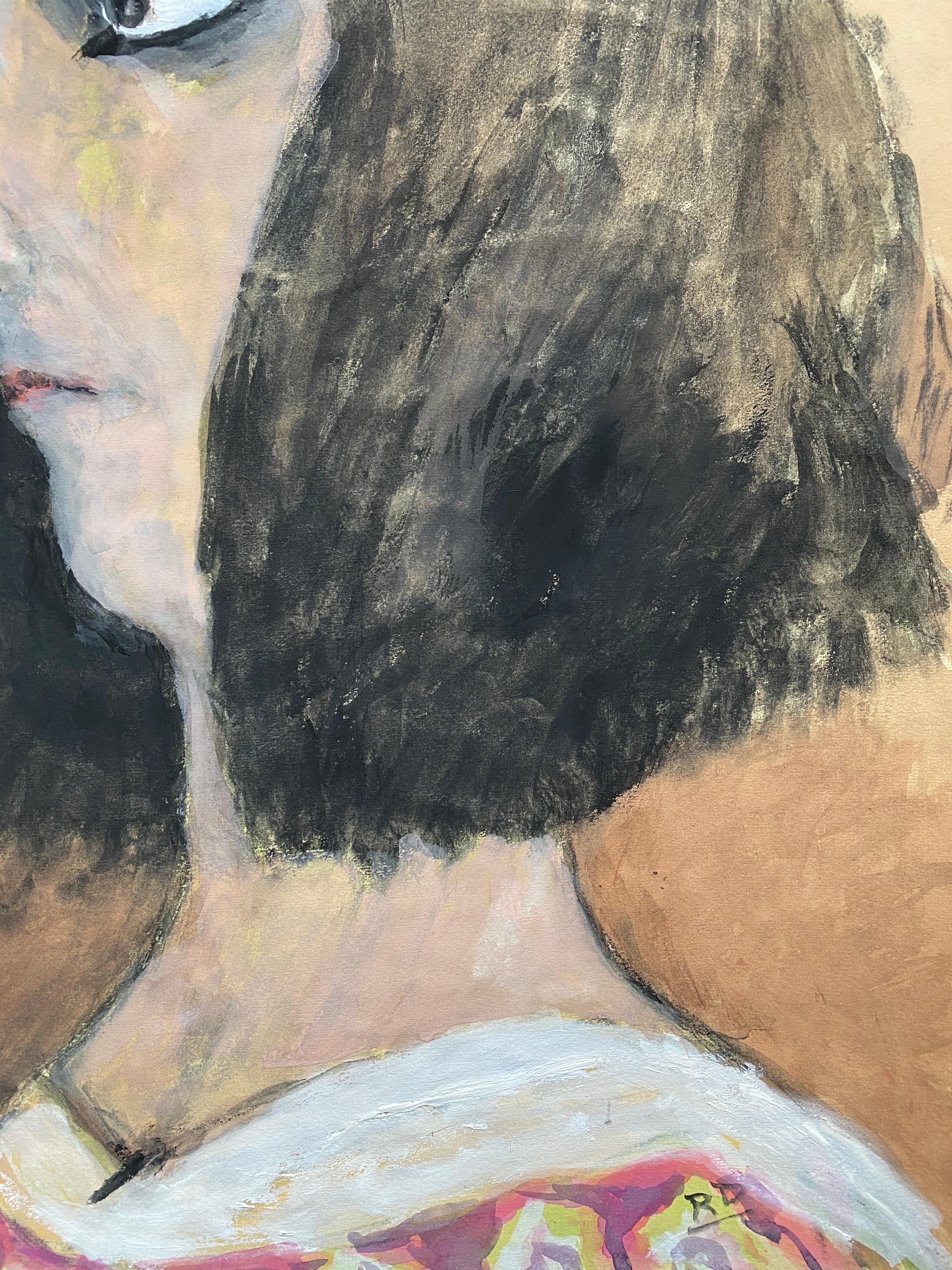 French Character Portrait
French school, Mid 20th Century
Gouache paint on unframed paper
stamped
inscribed verso
Image : 25.5 x 20 inches



Superbly decorative 1960's French portrait painting. Ideal for many interiors! So stylish and utterly