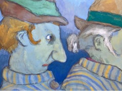 Portrait de femme détective des années 1960, capes et chapeaux - Caricatures