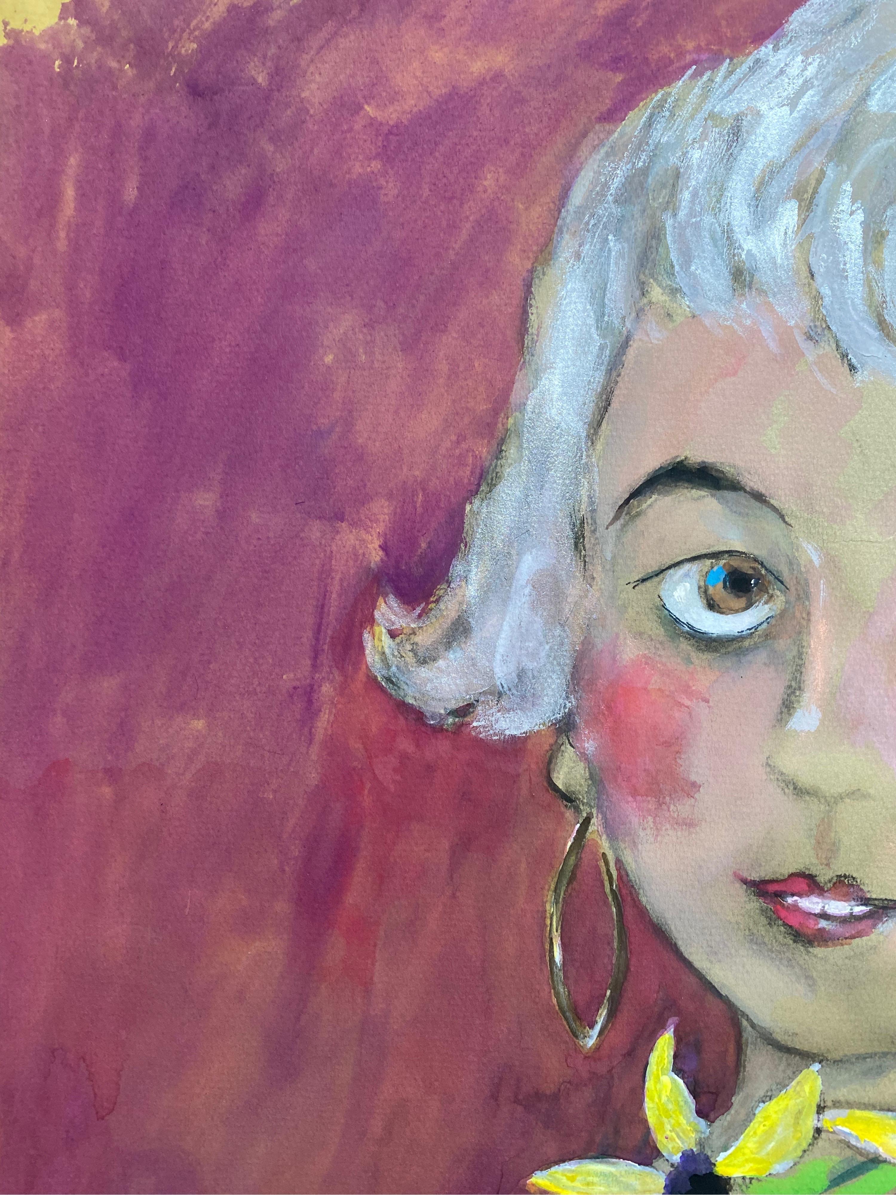 French Character Portrait
French school, Mid 20th Century
Gouache paint on unframed paper
inscribed verso
stamped on reverse
Image: 25.5 x 19 inches


Superbly decorative 1960's French portrait painting. Ideal for many interiors! So stylish and
