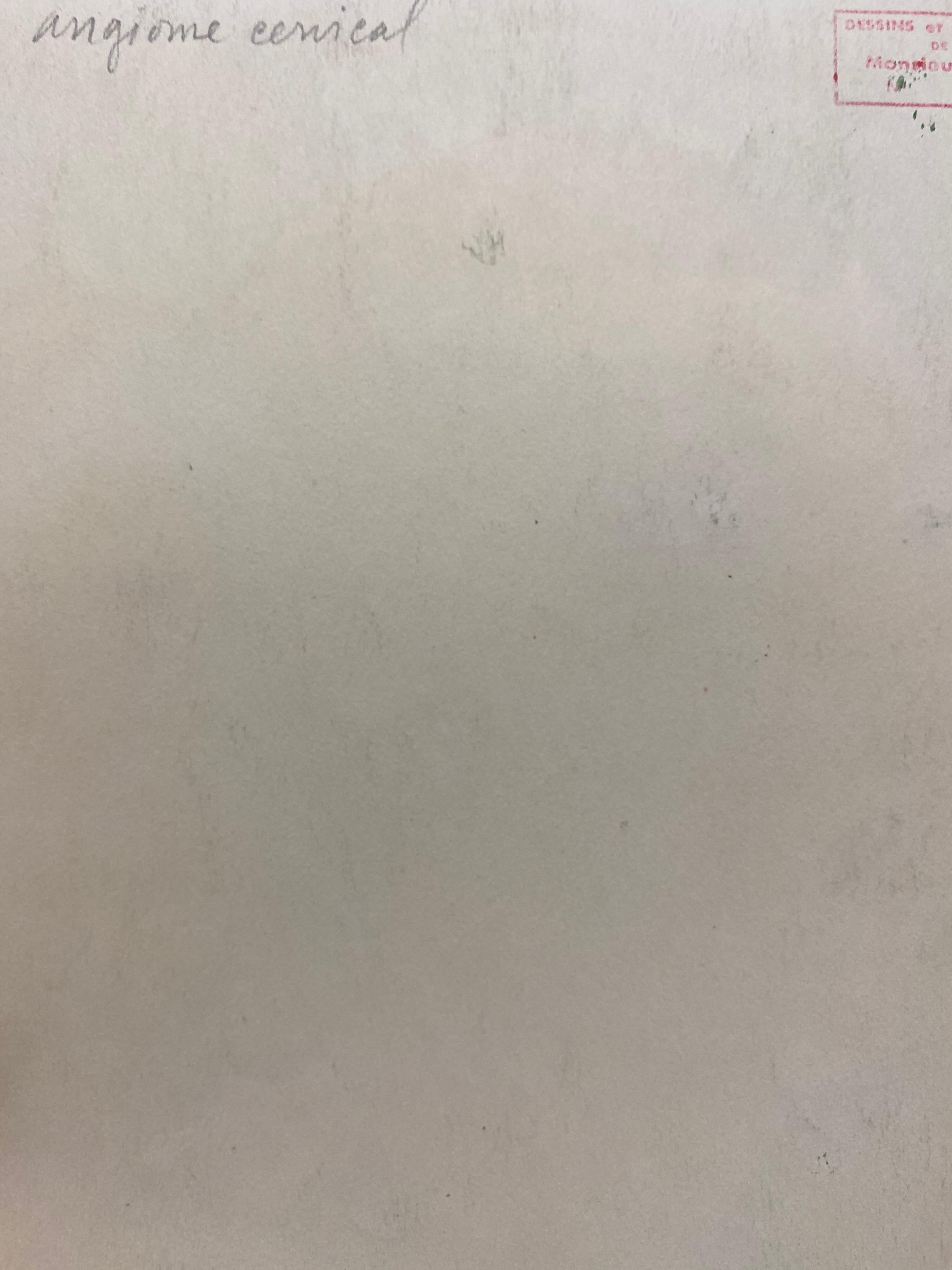 Retrato francés de 1960 Caricatura de dama de perfil lateral en venta 2