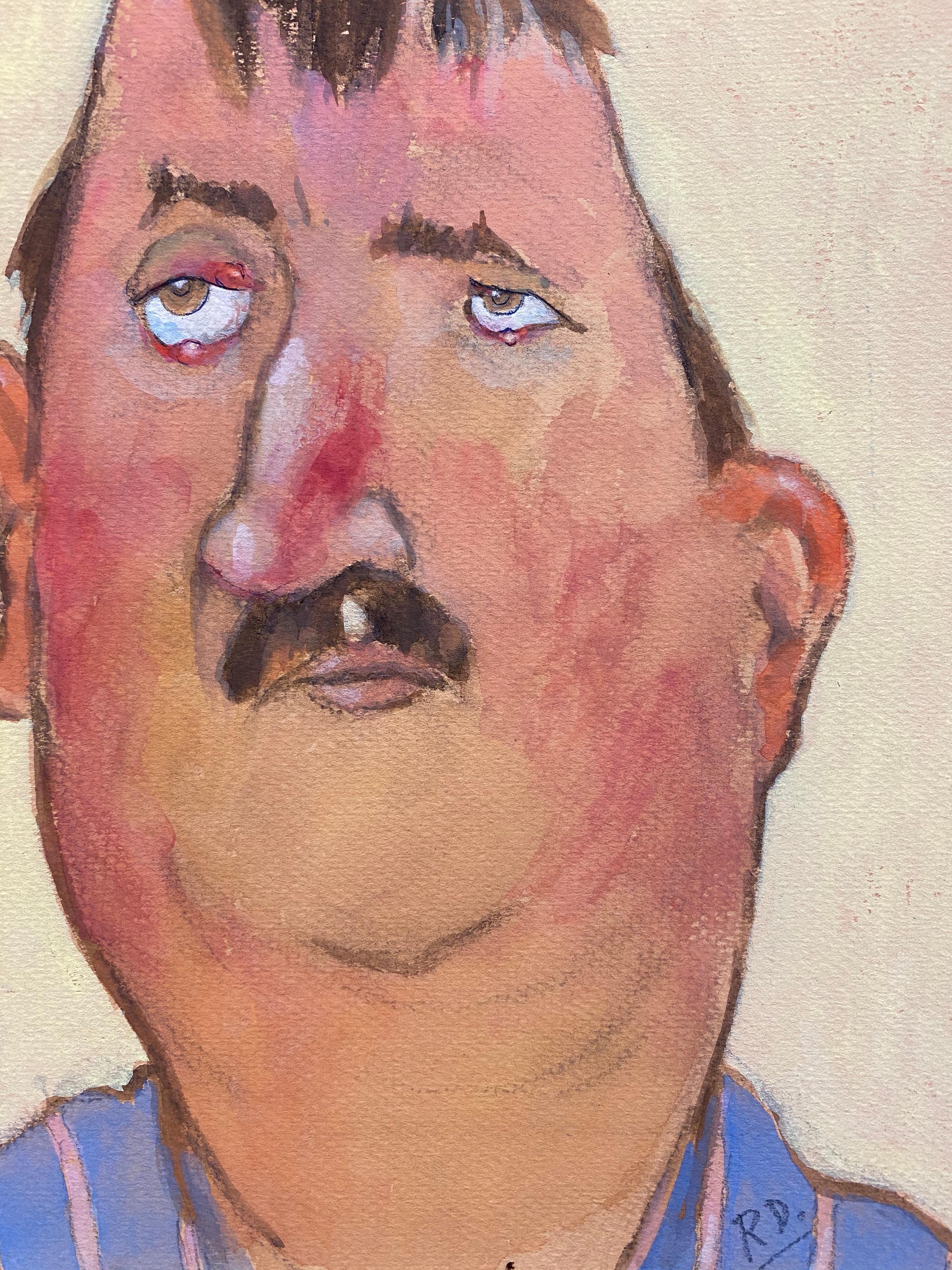 French Character Portrait
French school, Mid 20th Century
Gouache paint on unframed paper
signed lower corner
Image : 12 x 9.25 inches



Superbly decorative 1960's French portrait painting. Ideal for many interiors! So stylish and utterly evocative