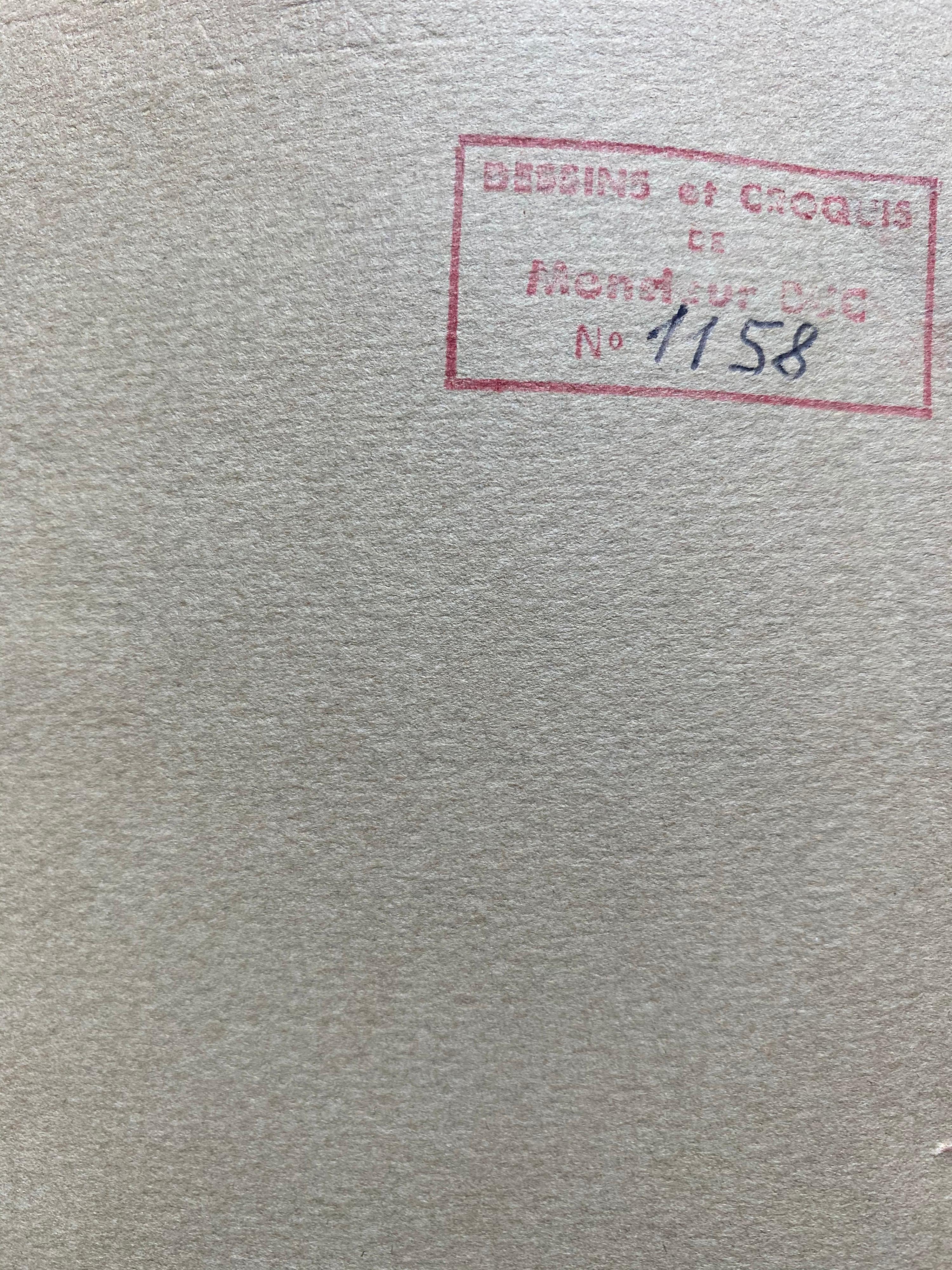 Französisches, religiöses Porträt eines alten Mannes aus den 1960er Jahren, Karikatur im Angebot 2