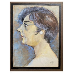 Portrait français des années 1960 Femme élégante et à la mode
