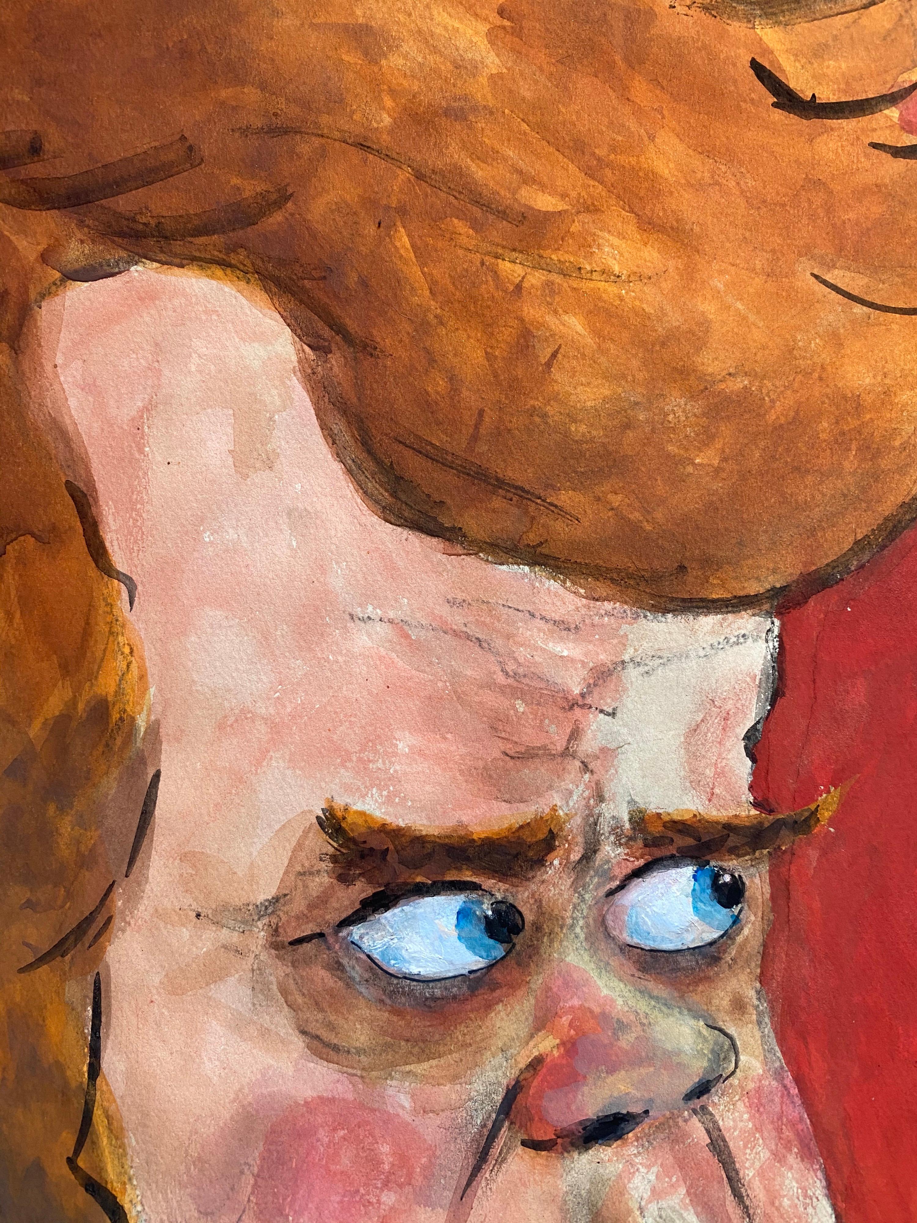 Portrait d'un personnage français
École française, Milieu du 20e siècle
Peinture gouache sur papier non encadré
Image : 25.5 x 19.5 pouces
(le cadre n'est pas inclus dans l'achat)


Peinture de portrait français des années 1960, superbement décorée.