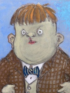 Ritratto francese del 1960 di un giovane gentiluomo in caricatura