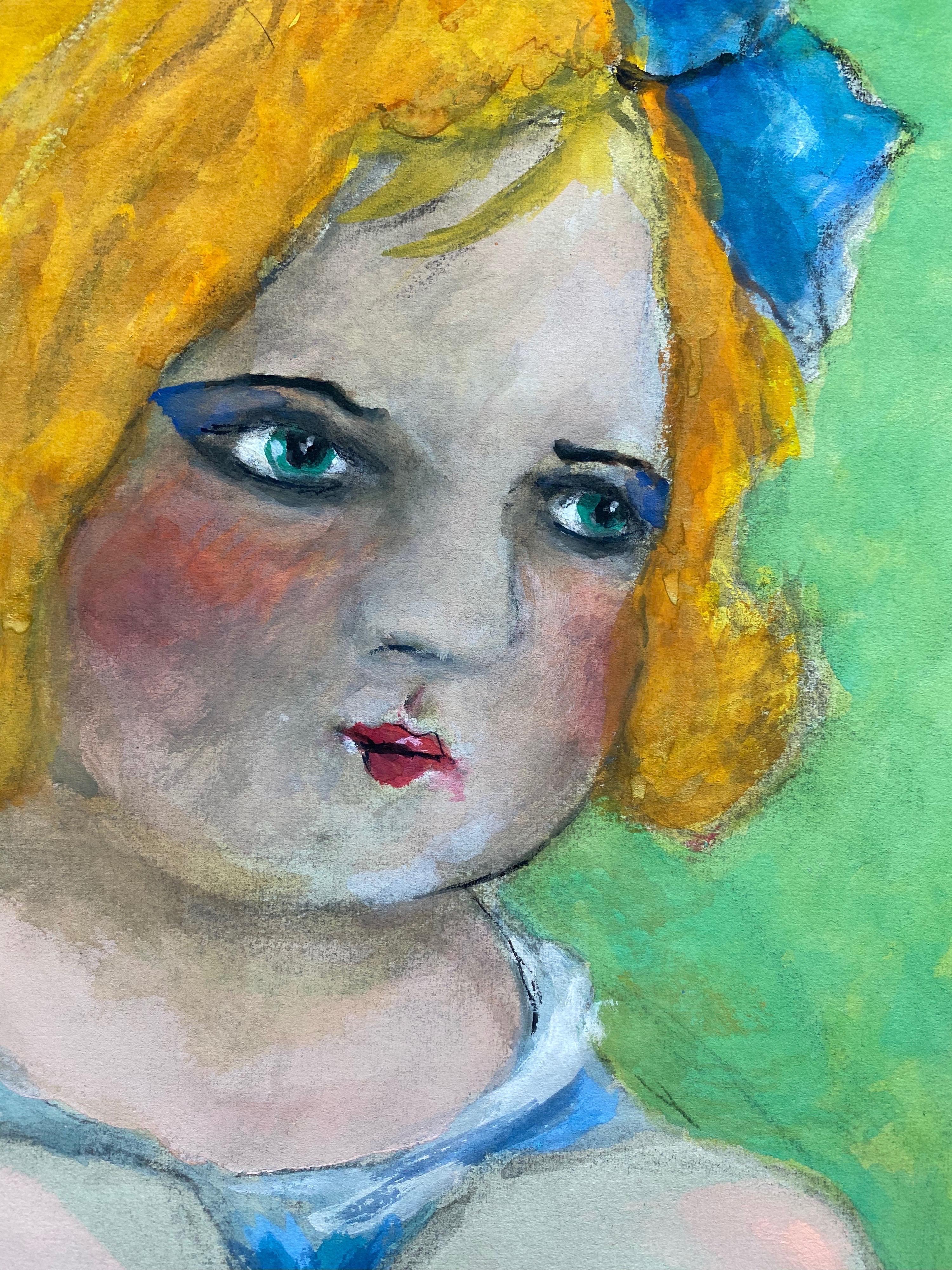 French Character Portrait
French school, Mid 20th Century
Gouache paint on unframed paper
stamped to the reverse
Image : 25.5 x 19.5 inches


Superbly decorative 1960's French portrait painting. Ideal for many interiors! So stylish and utterly