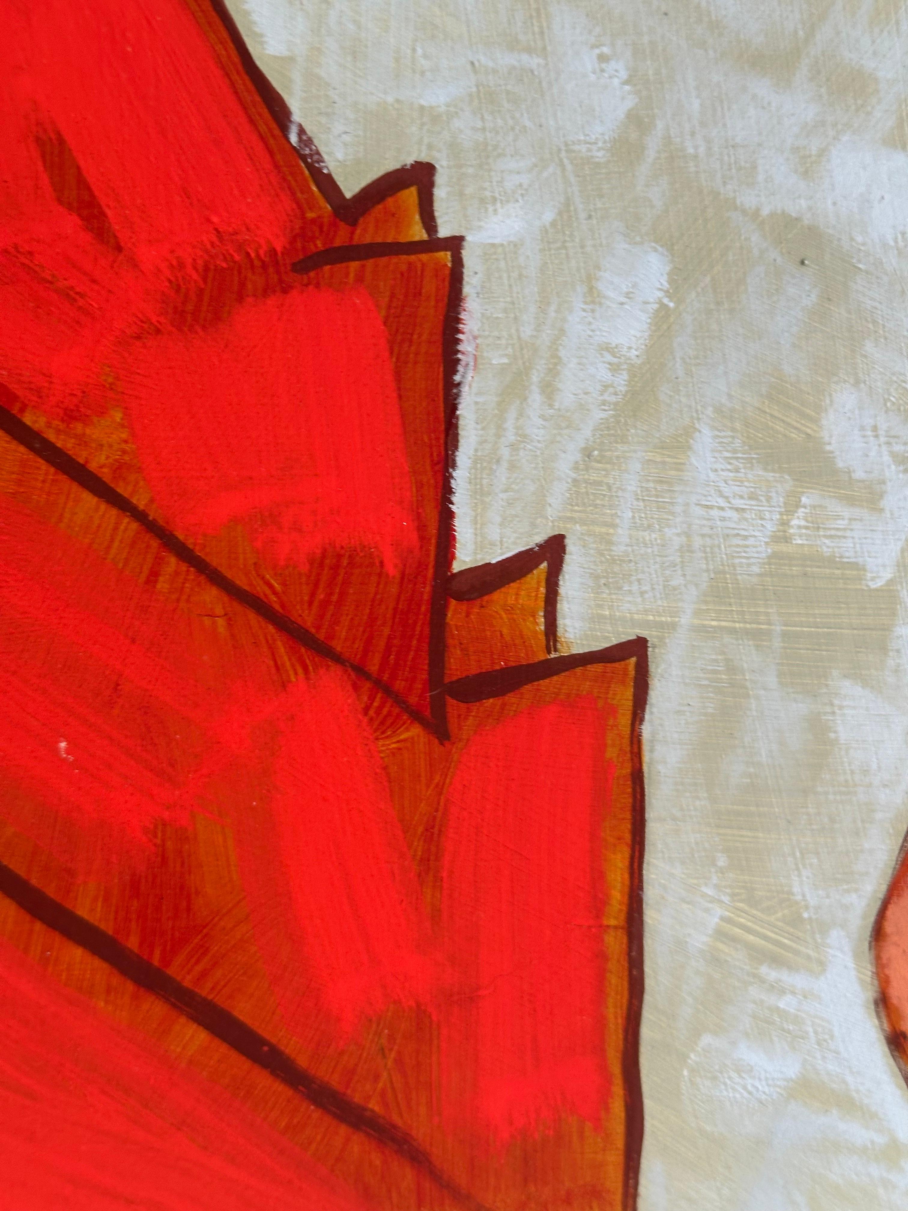 Fabulous ca. 1960 mid-century modern painting of four fashion models.

Oil on panel measuring 18 x 24 inches.

Unsigned and unattributed. 