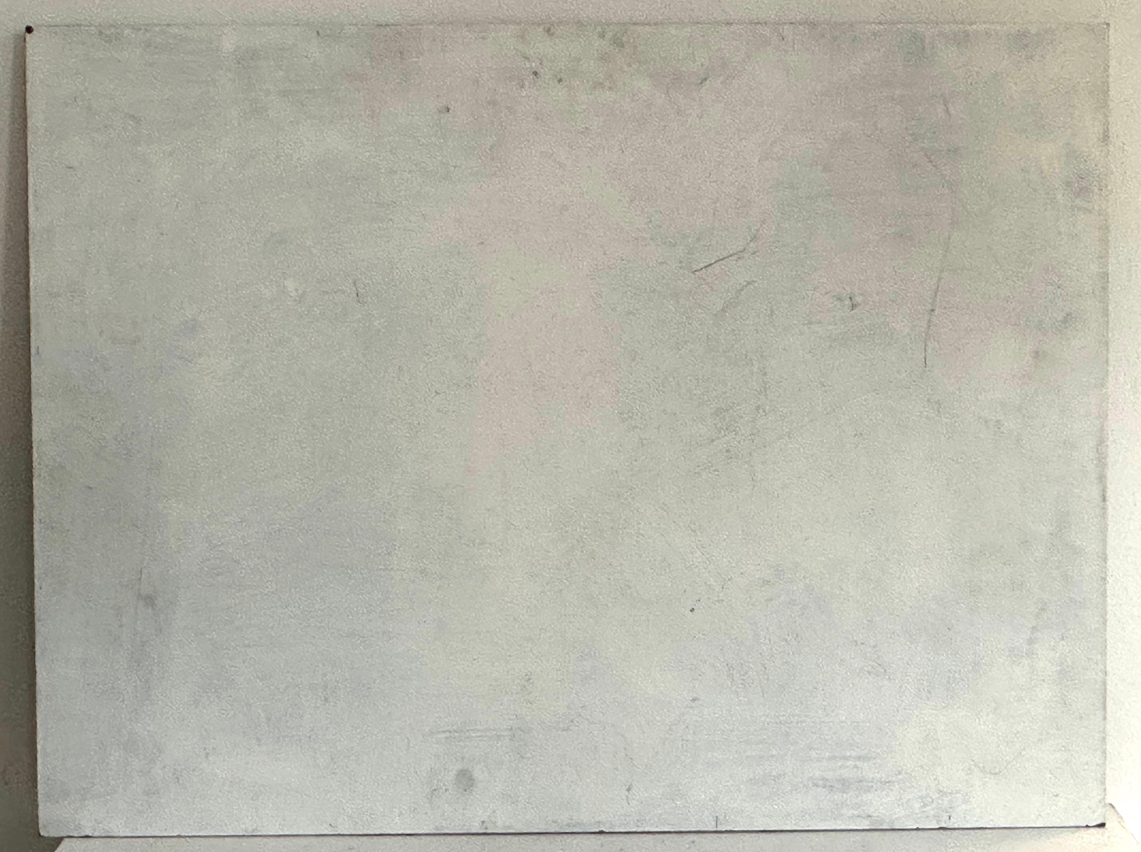 1960's Mod Girl Fashion Model portrait mid-century modern abstract painting im Angebot 1