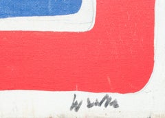 Pittura in campo colorato della scuola Paul Feeley del 1960