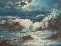 1961 Oil - Splashing Waves