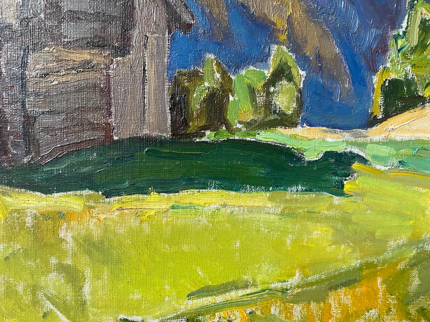 1961 Vintage Mid-Century Expressionist Framed Landscape Oil Painting - Åmotsdal 3
