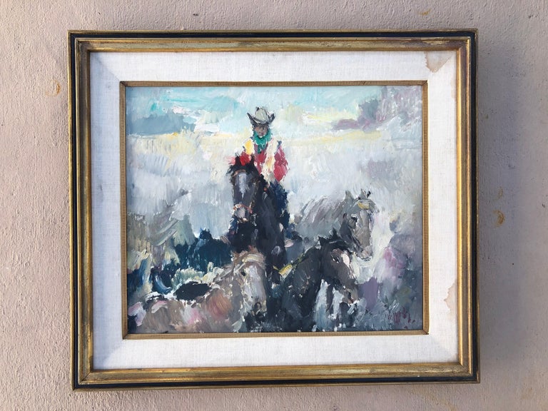 1961 Western School - American Impressionist Painting by Unknown