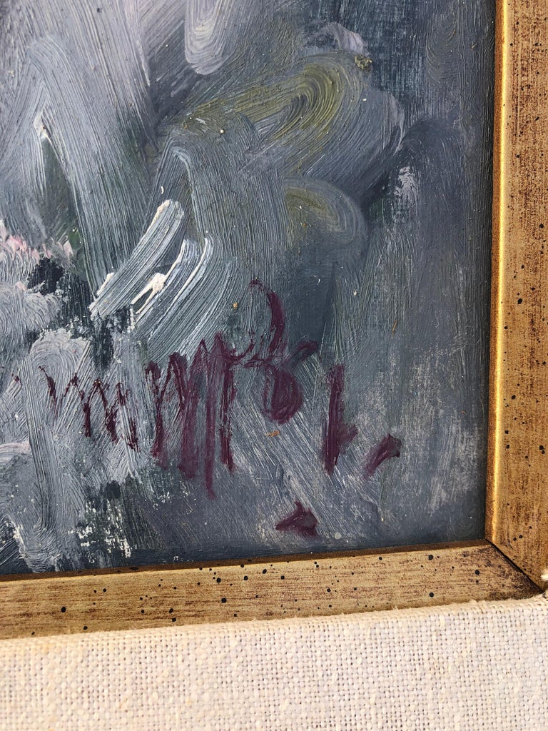 1961 Western School - Gray Animal Painting by Unknown