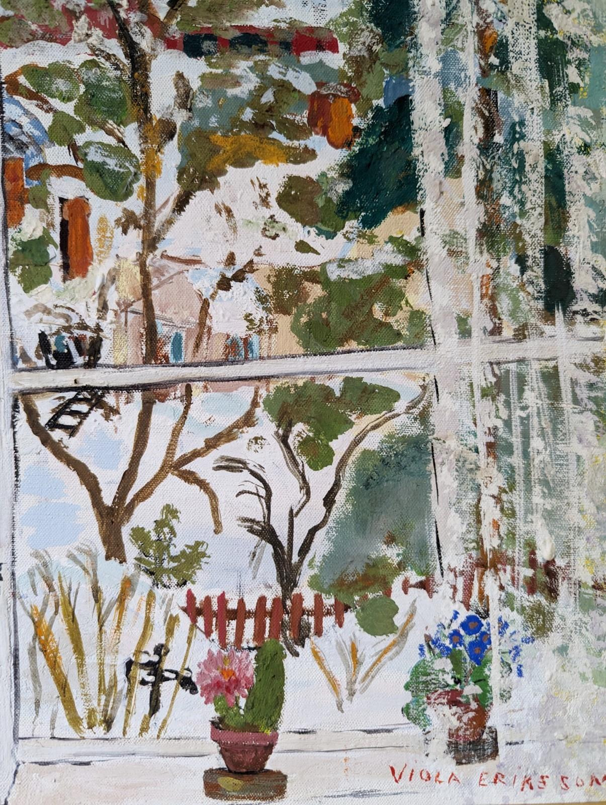 Palette and Petals. Vintage Mid-Century Swedish Oil Painting.