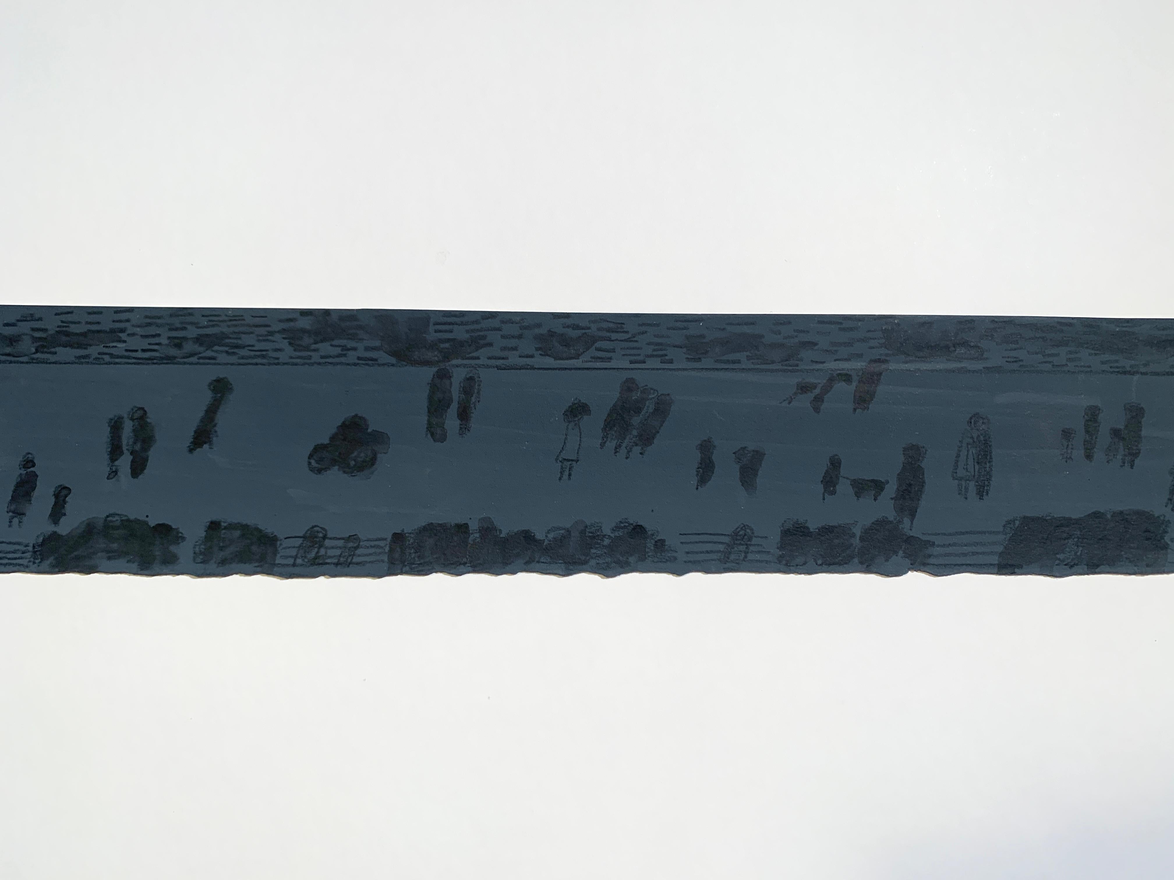 Pittura astratta di paesaggio degli anni '70 