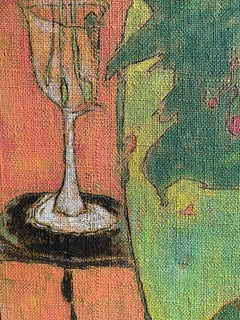 Modern British Tavolino astratto per interni Natura morta pittura ad olio