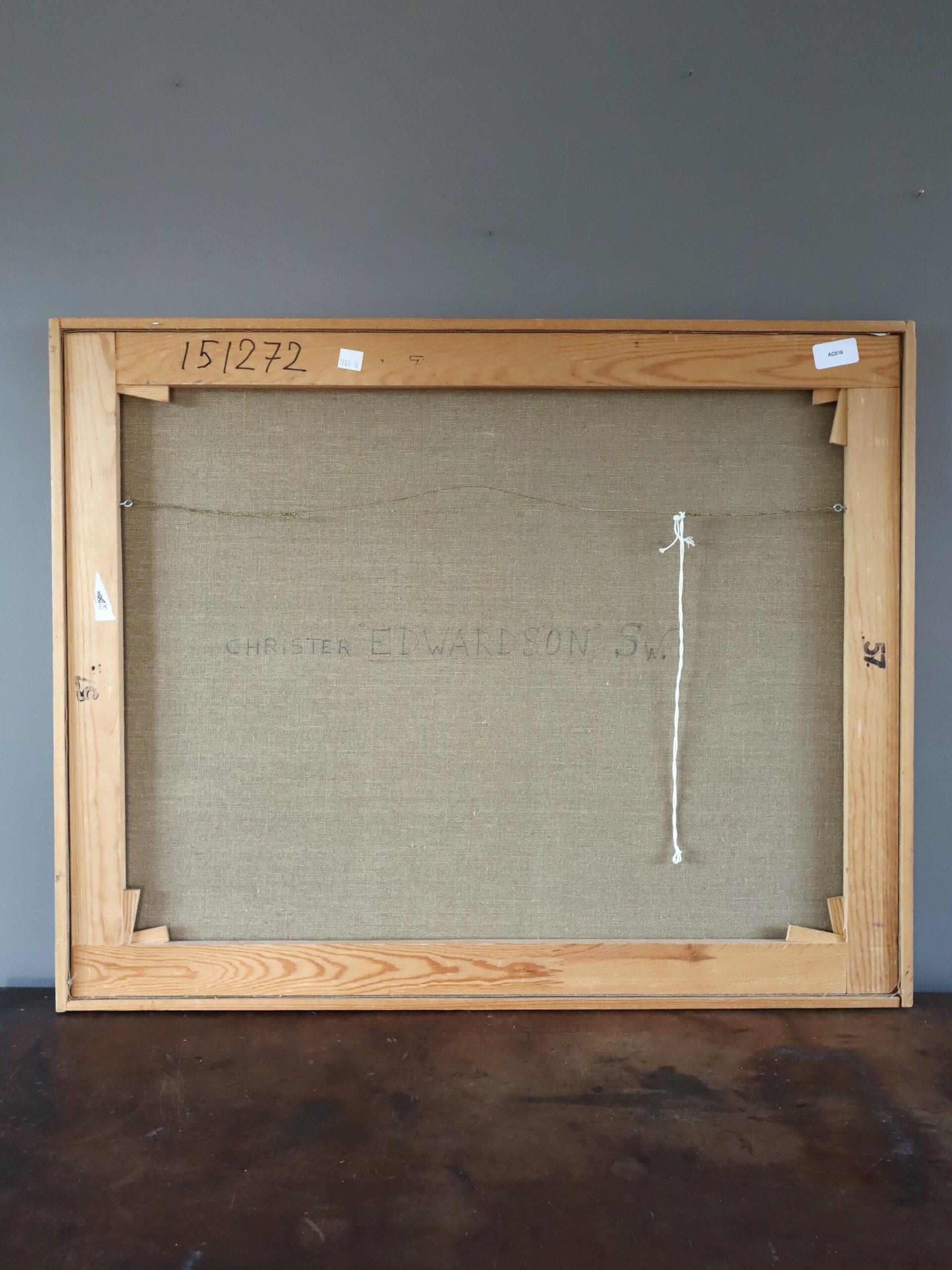 1972 Modernistisches schwedisches abstraktes Landschafts-Ölgemälde - Fragmente eines Tages im Angebot 6