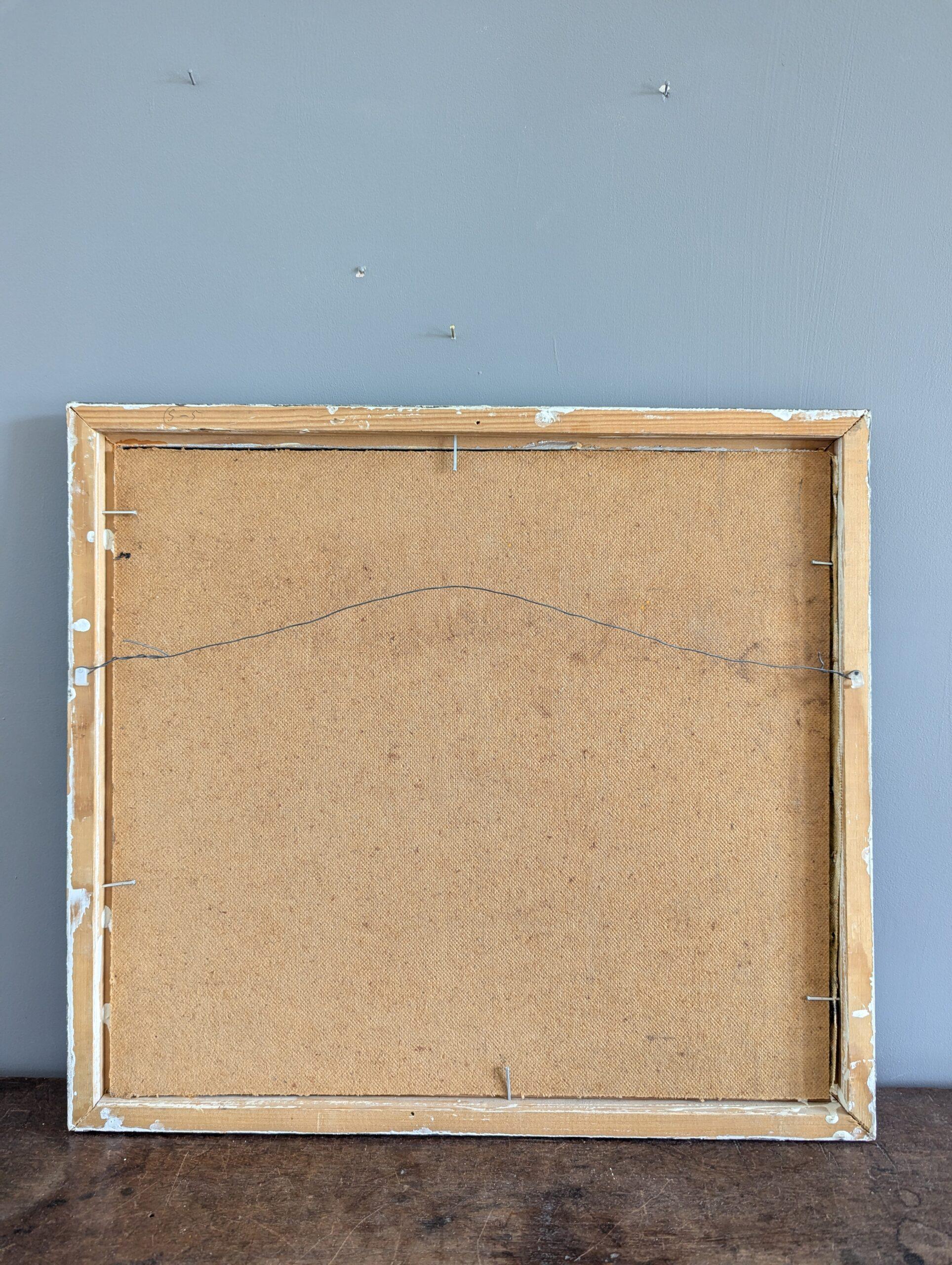 Peinture à l'huile abstraite moderne du milieu du siècle dernier, Ebullient, 1972 en vente 5
