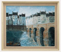Vintage 1975 Oil - Winter Canal