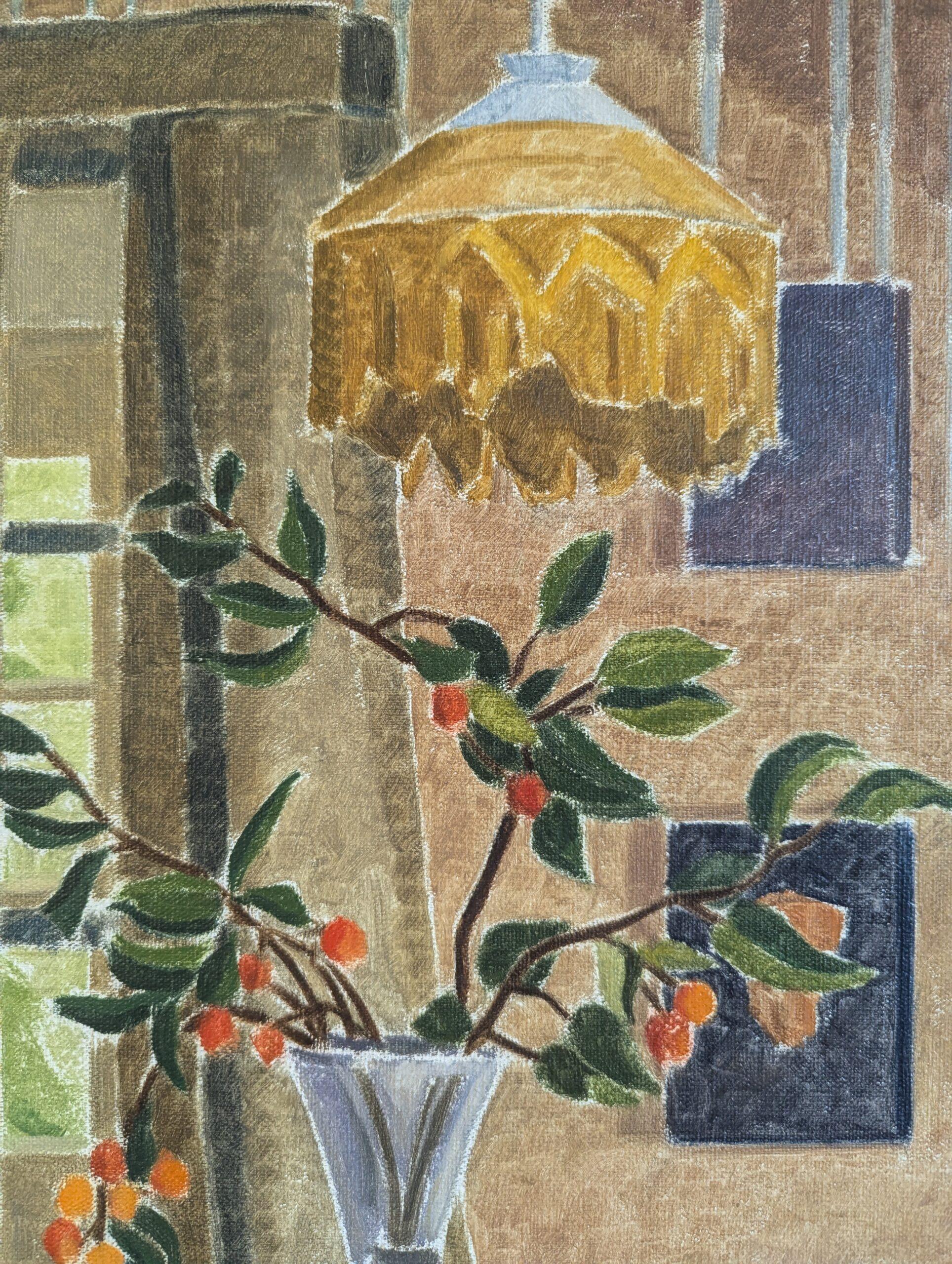 1976 Originale svedese modernista  Pittura ad olio per interni - Natura morta illuminata dal sole in vendita 4