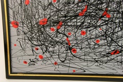 1980s Abstract Expressionist Oil Painting on Artist Board, Framed