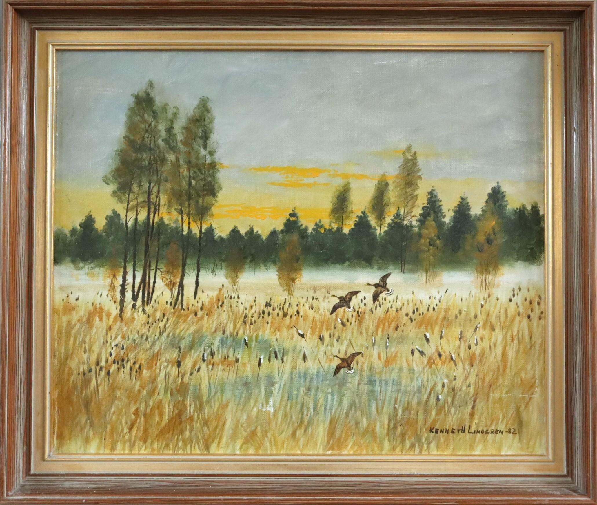 Framed Landschaftsgemälde