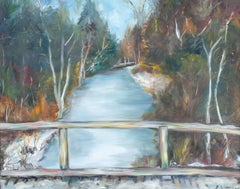 1983 American Impressionist Riverscape by Geraldine Sanger