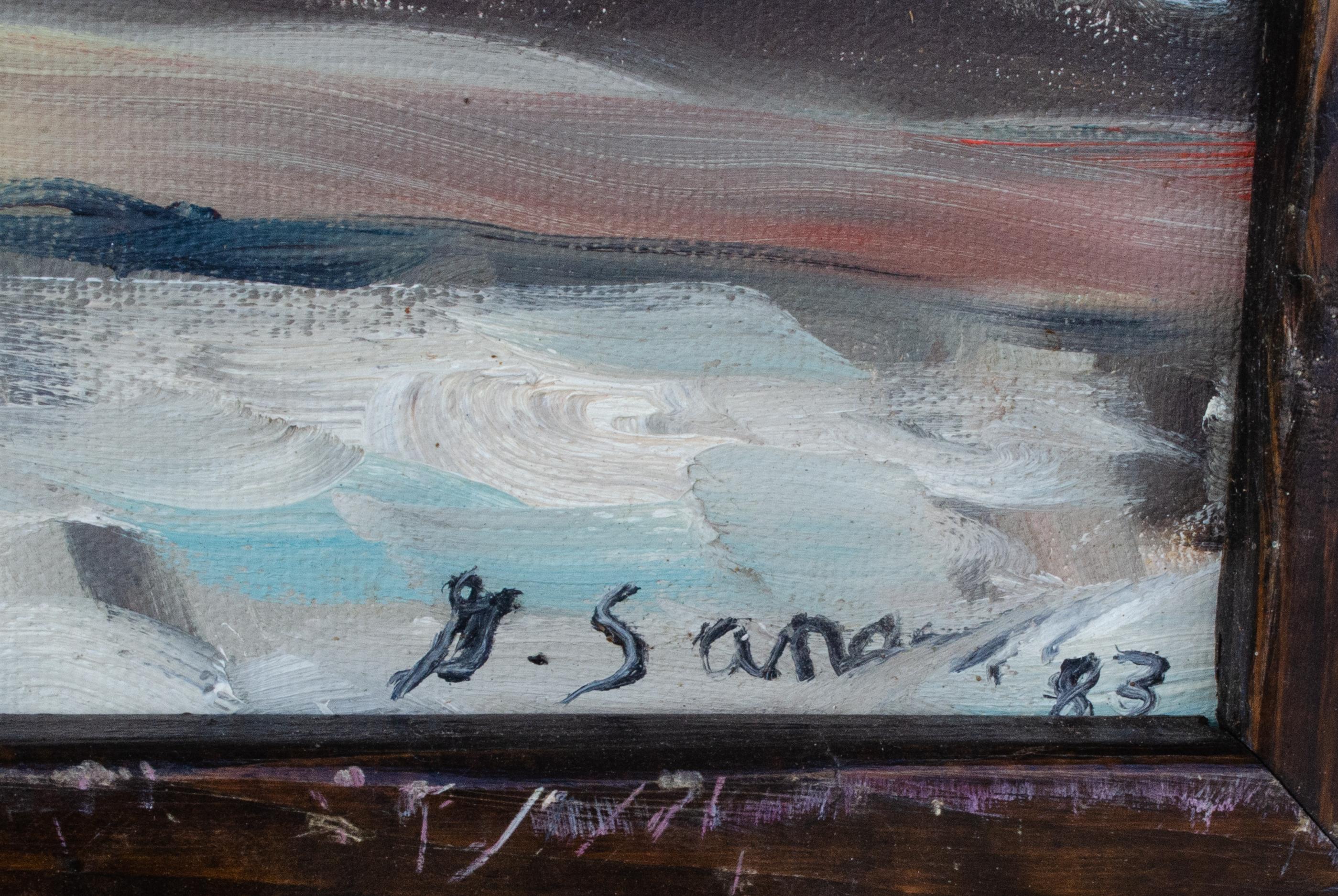 Paysage de rivière impressionniste américain de Geraldine Sanger, 1983 - Impressionnisme américain Painting par Unknown