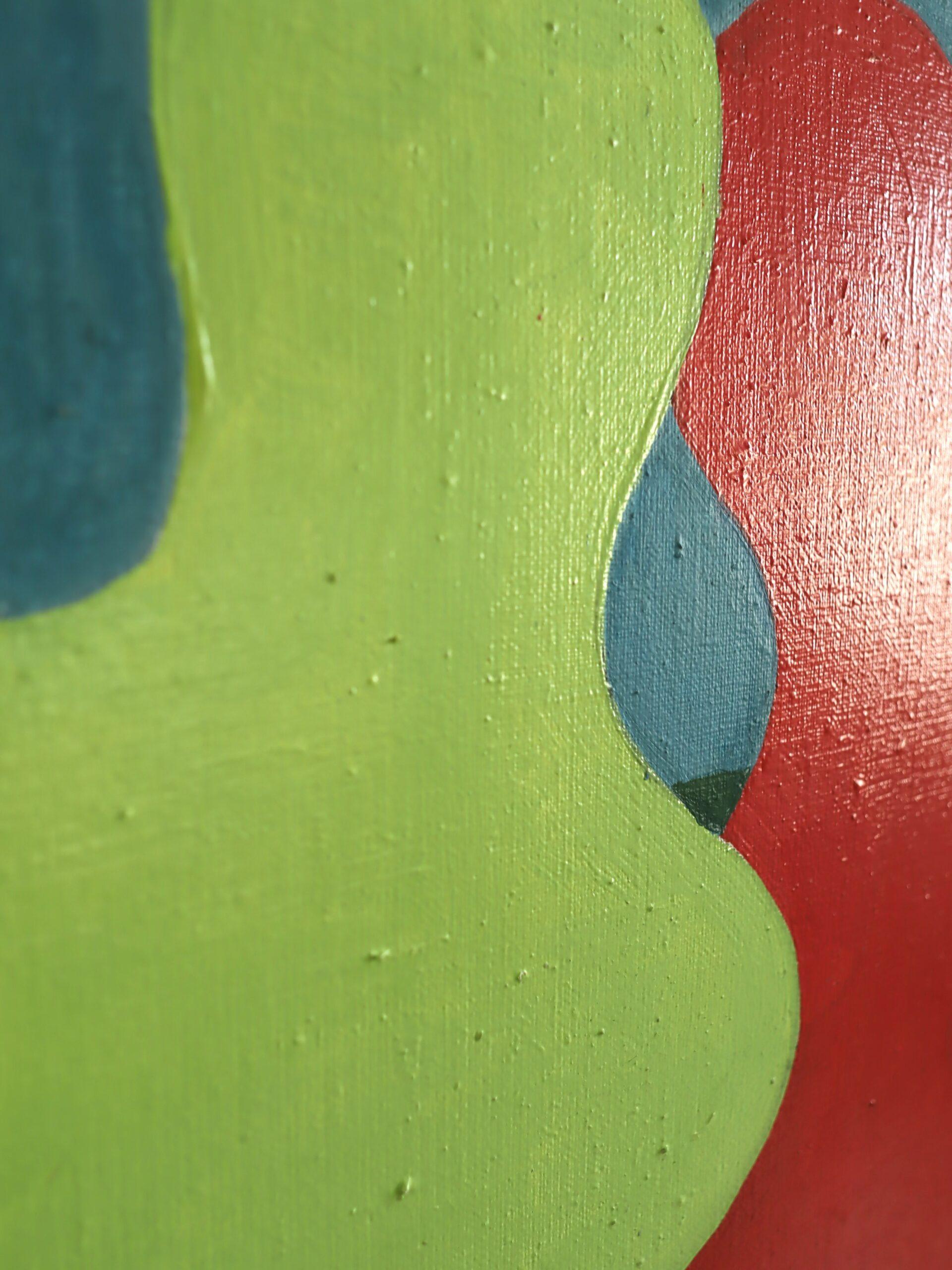 1991 Moderna Vintage Svedese Pittura astratta geometrica a tempera - Interazione in vendita 6