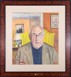 1996 Oil - Gentleman in Yellow Chair
