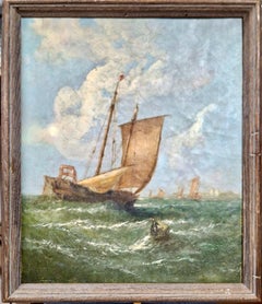 19th-c. French Fishing Boats off Calais
