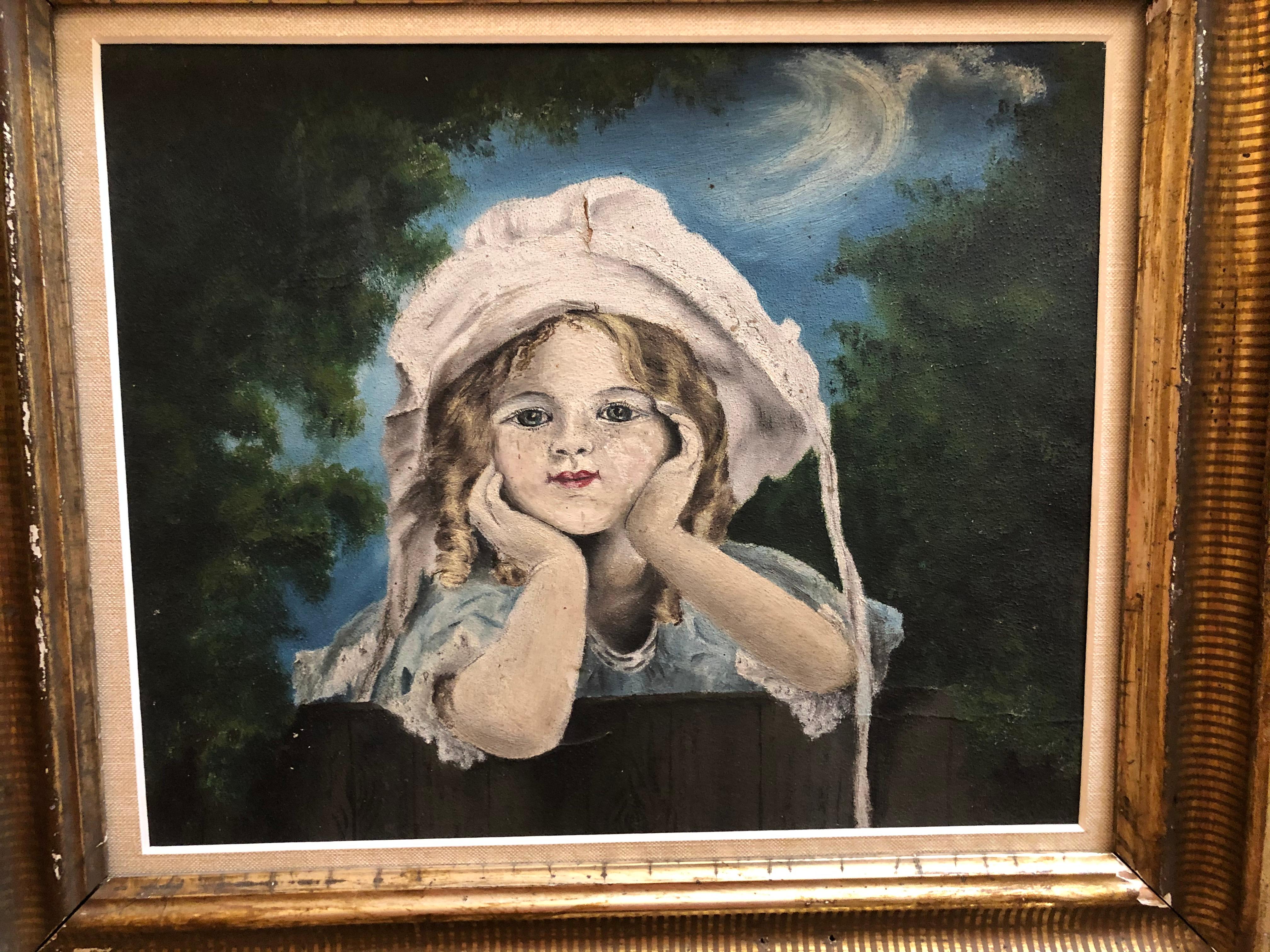 Unknown Figurative Painting - 19th Century American School Oil on Board