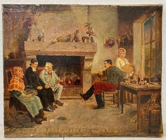 19th Century Antique Oil Painting Signed A. Boulanger, Paris