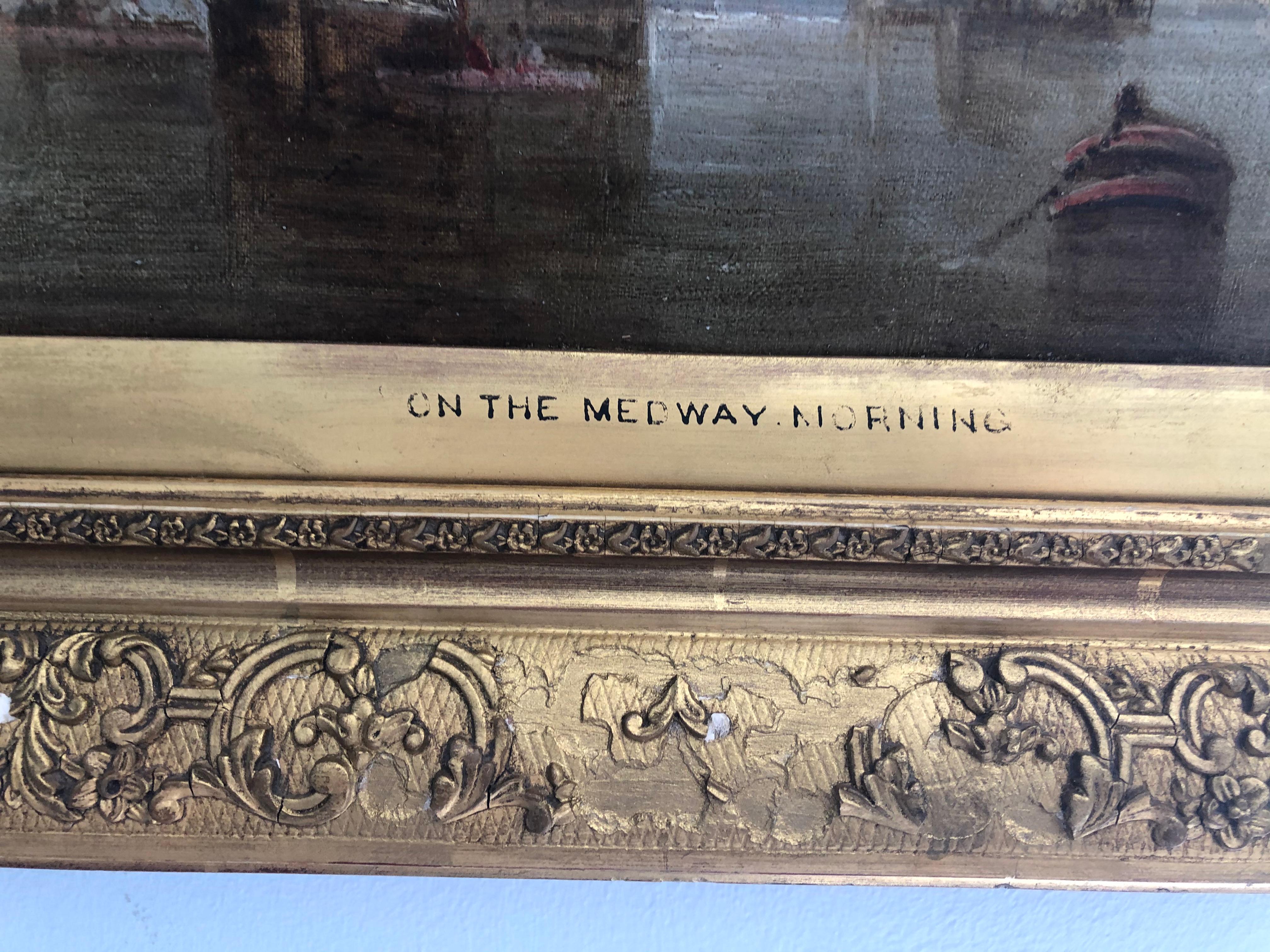 Britisch „On the Medway“ aus dem 19. Jahrhundert. Morgen