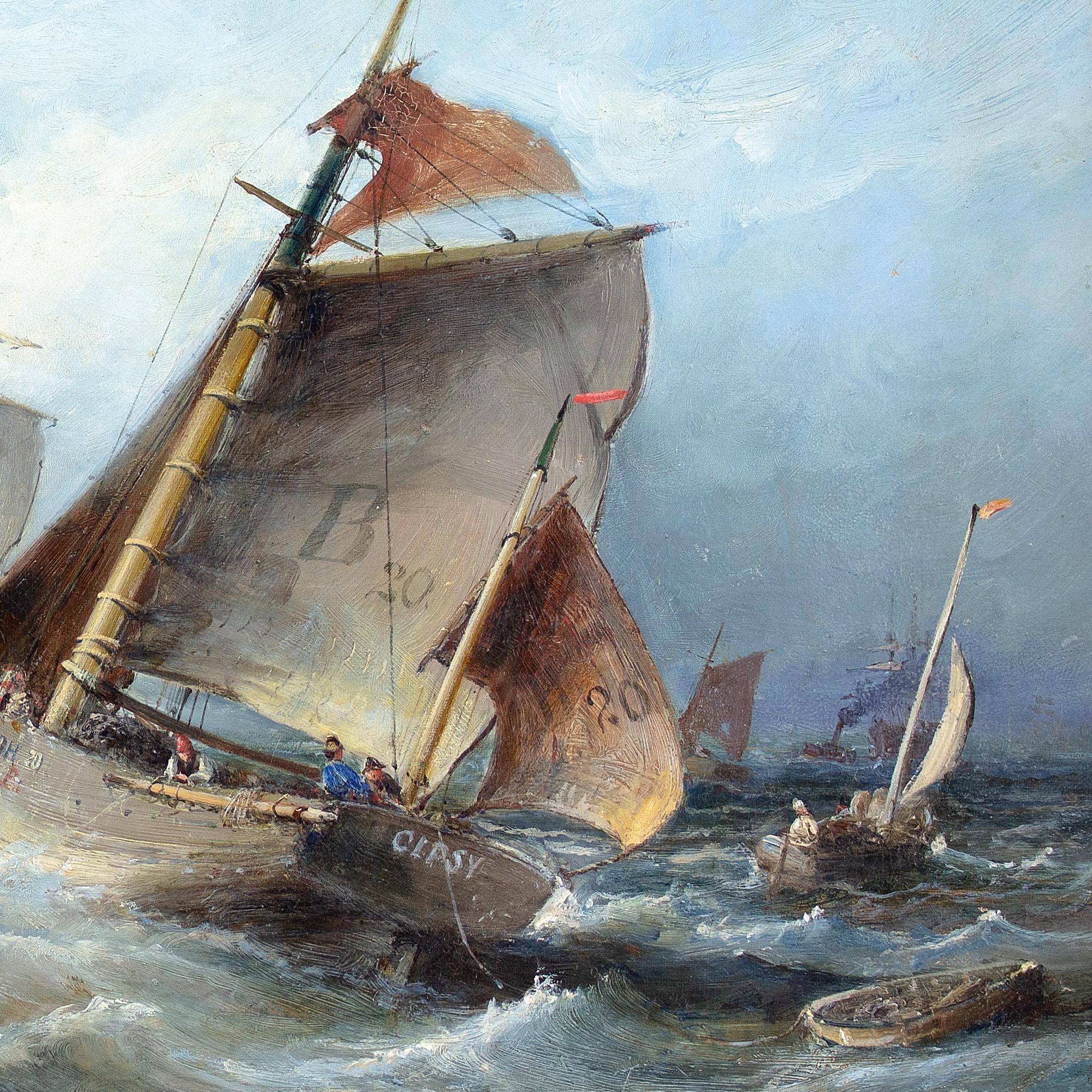19th-Century British School, Maritime Scene With Turbulent Sea 3