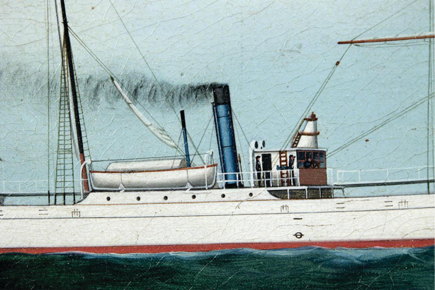 Siglo XIX Escuela Británica Barco en el mar, Pintura de paisaje marino en venta 2
