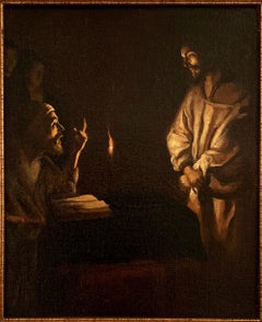 19th Century "Christ Before the High Priest" After Gerard van Honthorst