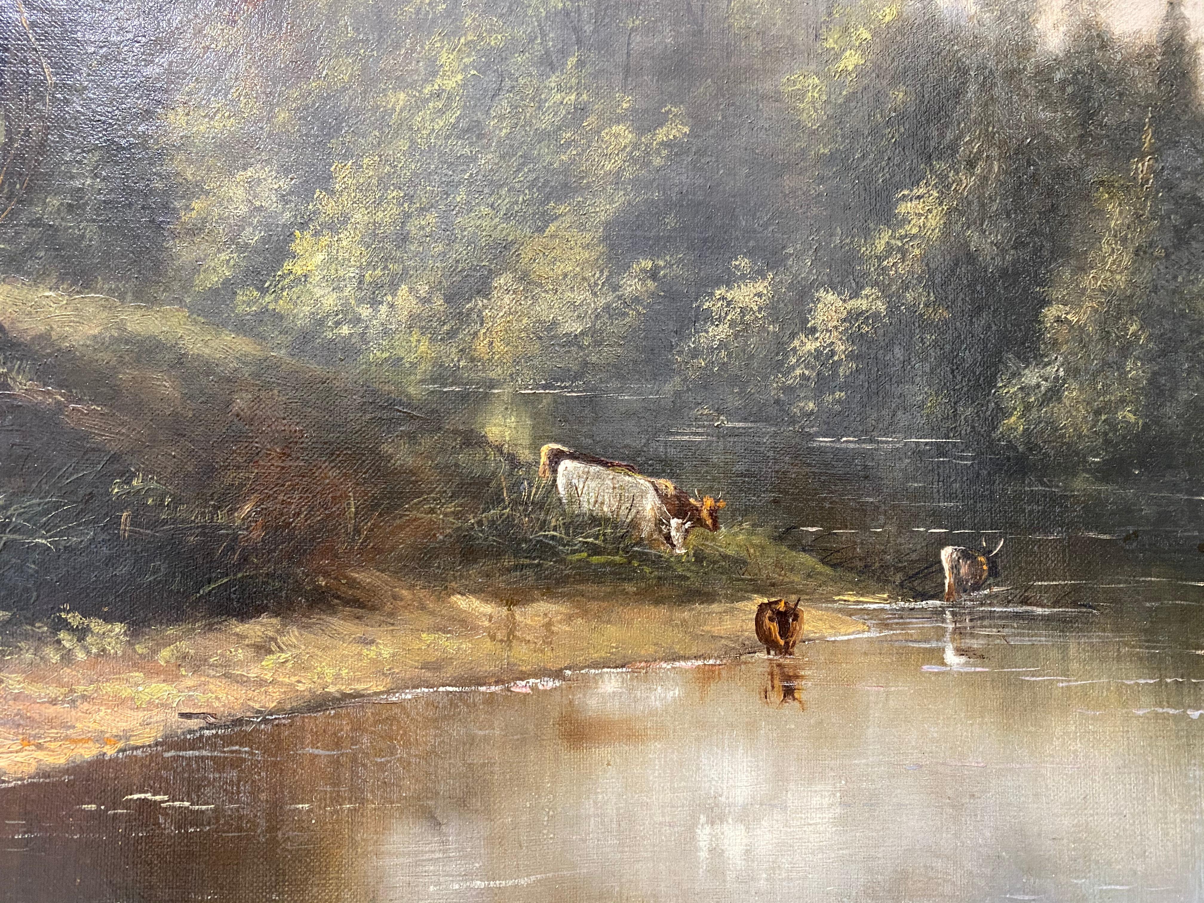 19th Century English Country Landscape With Cattle 2